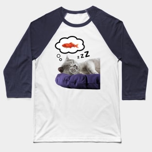 SLEEPY CAT Baseball T-Shirt